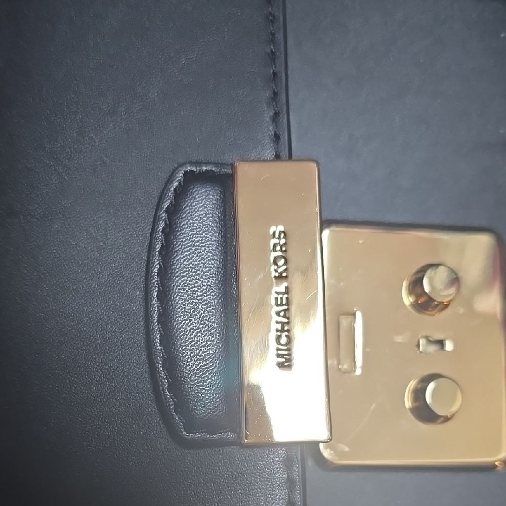 Michael Kors Black and Gold Crossbody Bag - Picture 3 of 8